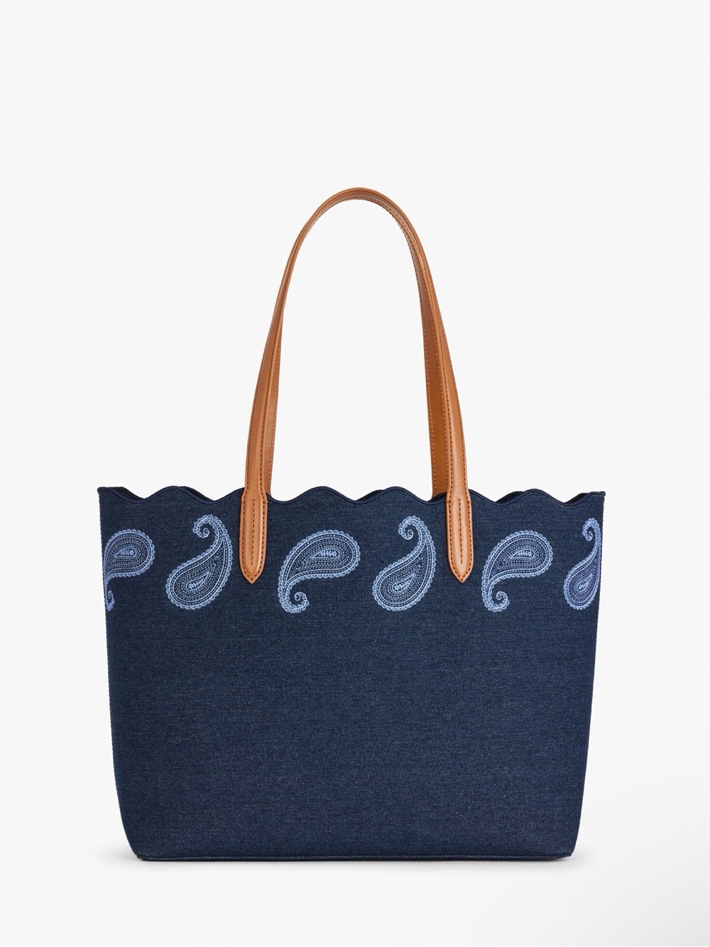 Talbots EMBROIDERED DENIM TOTE